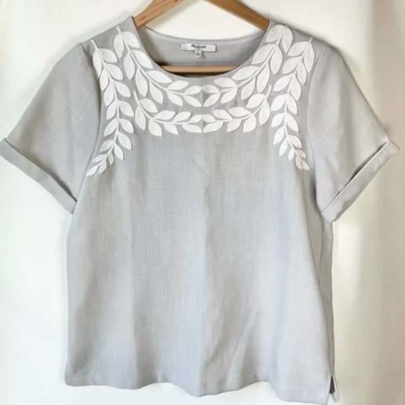 Madewell Ivy Leaf Embroidered Top - Picture 1 of 5